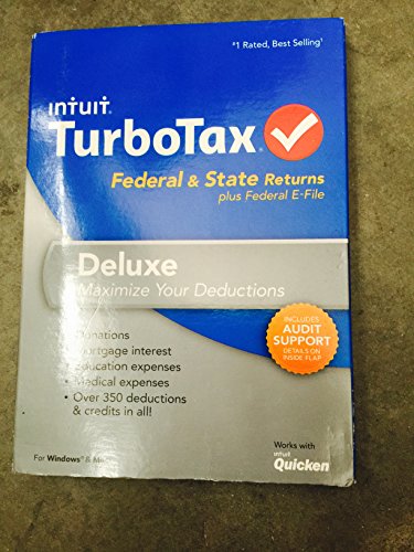 turbotax deluxe federal + e-file + state 2017, for pc/mac, traditional disc